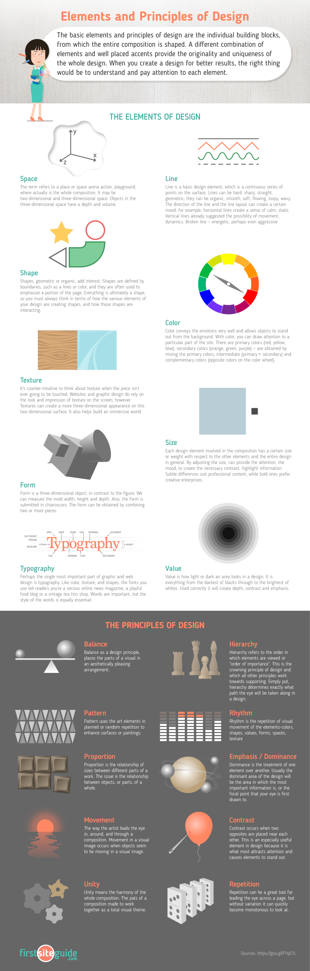 Elements and Principles of Design - Cheat Sheet