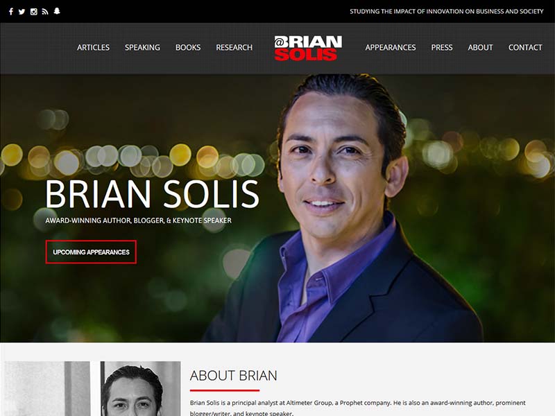 Brian Solis - Website Screenshot