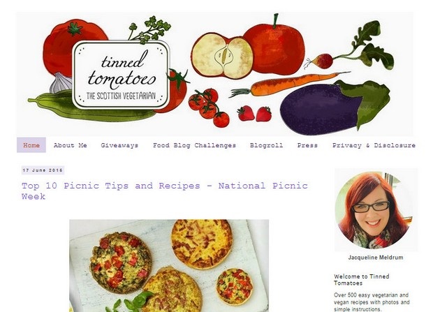 copyright: www.tinnedtomatoes.com Tinned Tomatoes Website Screenshot