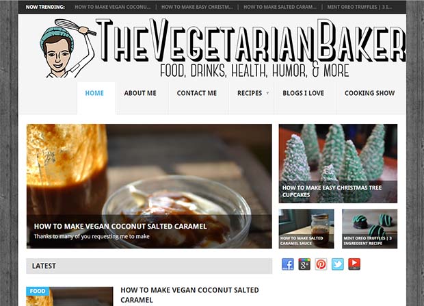 copyright: www.vegetarianbaker.com Vegeterian Baker - Website Screenshot
