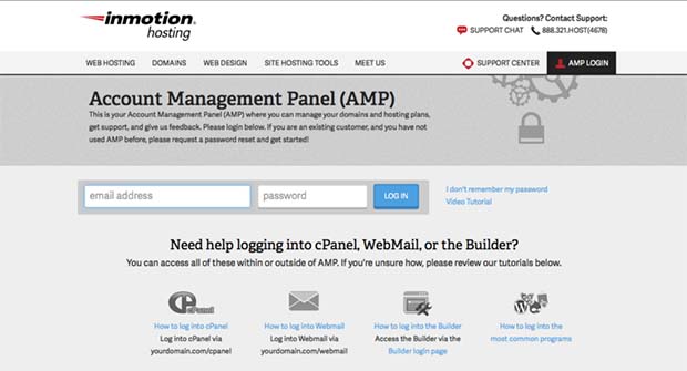 InMotion account management login page InMotion account management login page