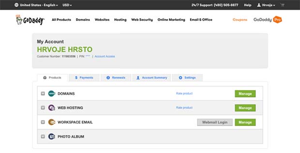 GoDaddy Account Portal GoDaddy Account Portal