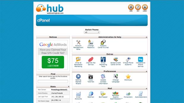 Web Hosting Hub Control Panel