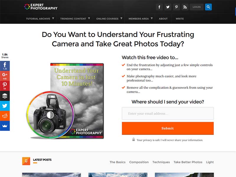copyright: www.expertphotography.com Expert Photography - Website Screenshot