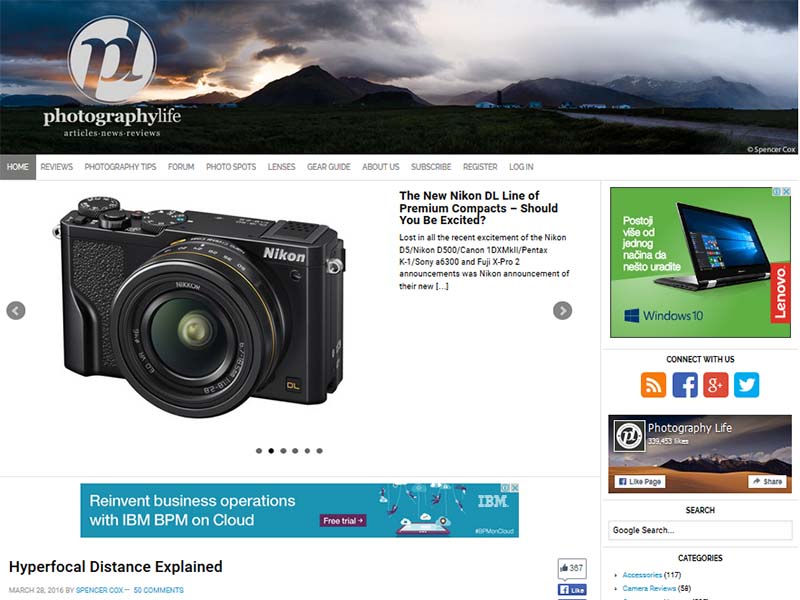 copyright: www.photographylife.com Photography Life - Website Screenshot