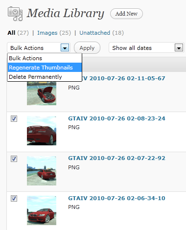 How to regenerate additional image sizes