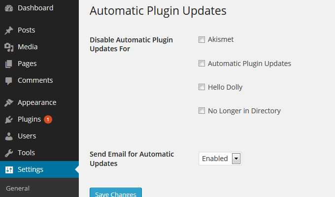 Automatic Plugin Updates