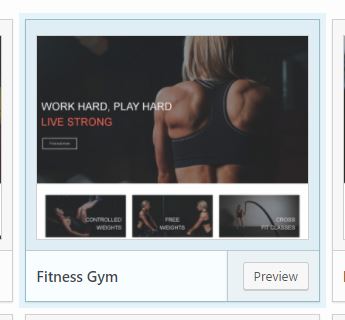 Fitness gym preset