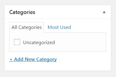 WordPress categories