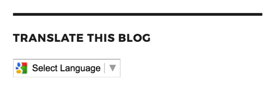WordPress.com translate widget