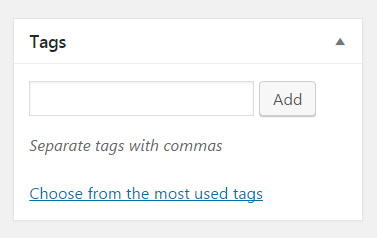 WordPress tags