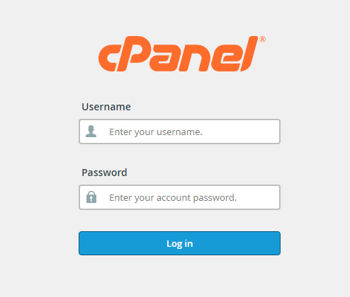 cPanel login