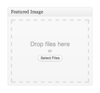 Drag and Drop featured image WordPress