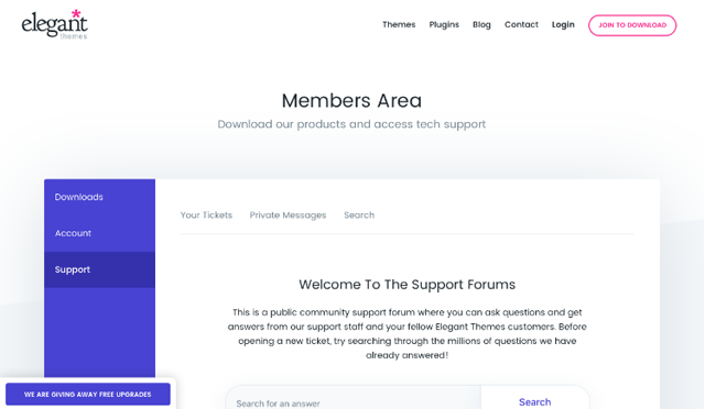 Elegant Themes Support