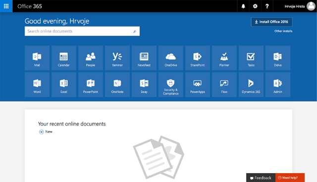 Office 365 User Panel 2