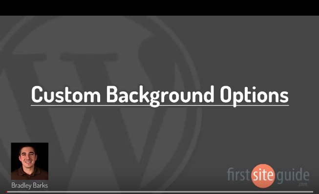 Custom Background options video