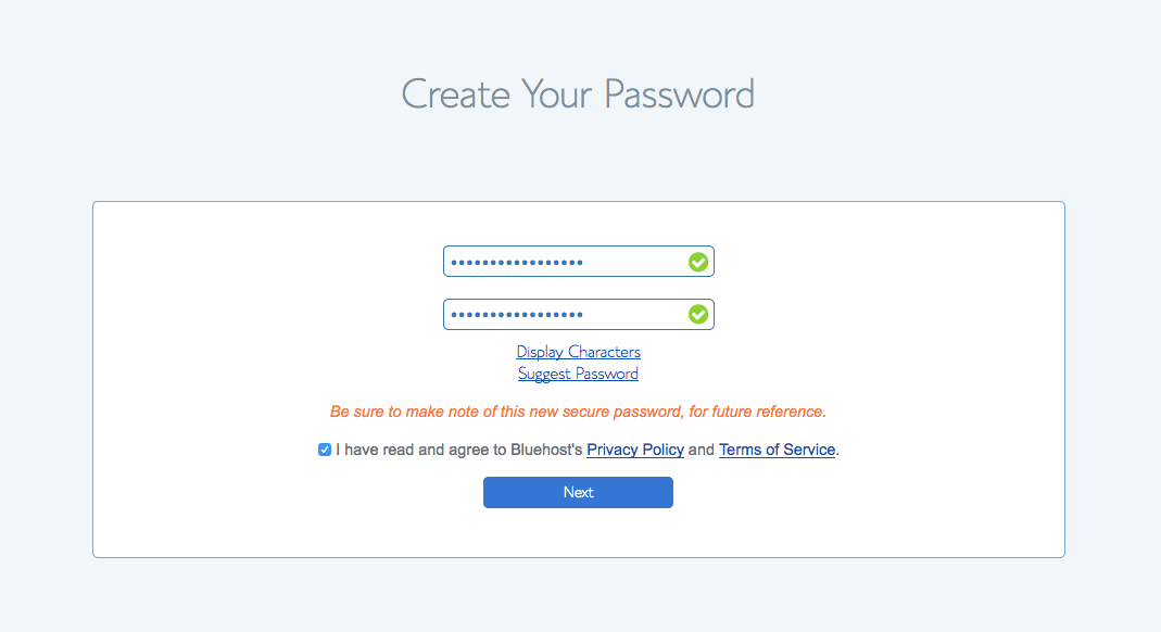 impostare la password