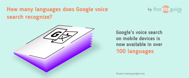How many languages does Google voice search recognize