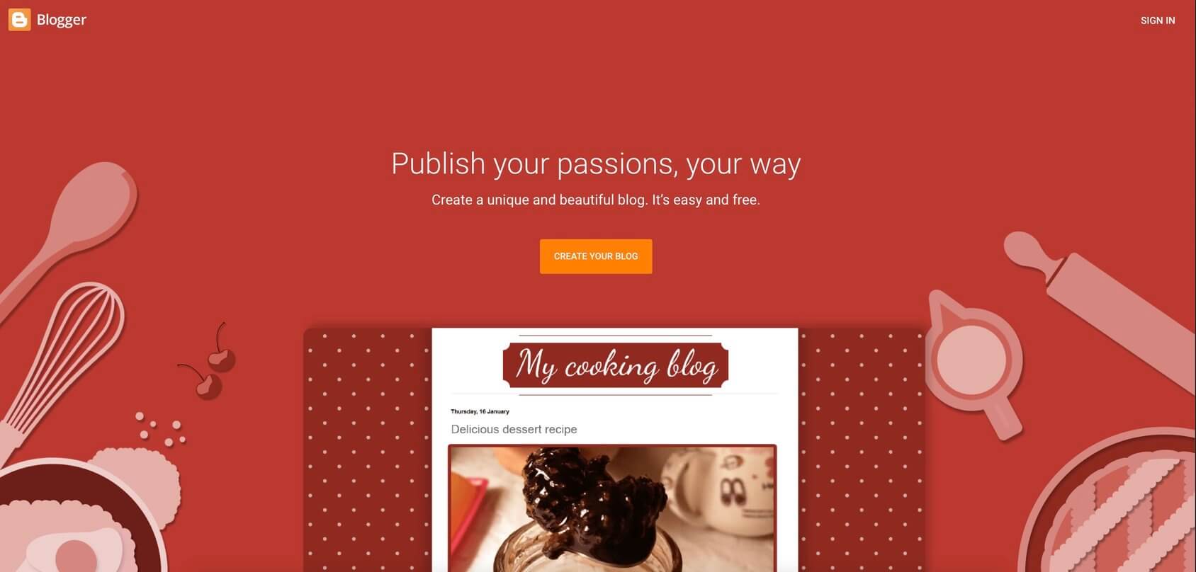 blogger home page