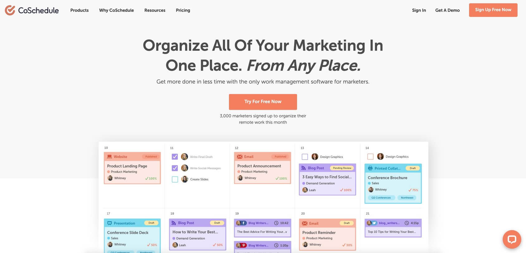 CoSchedule homepage