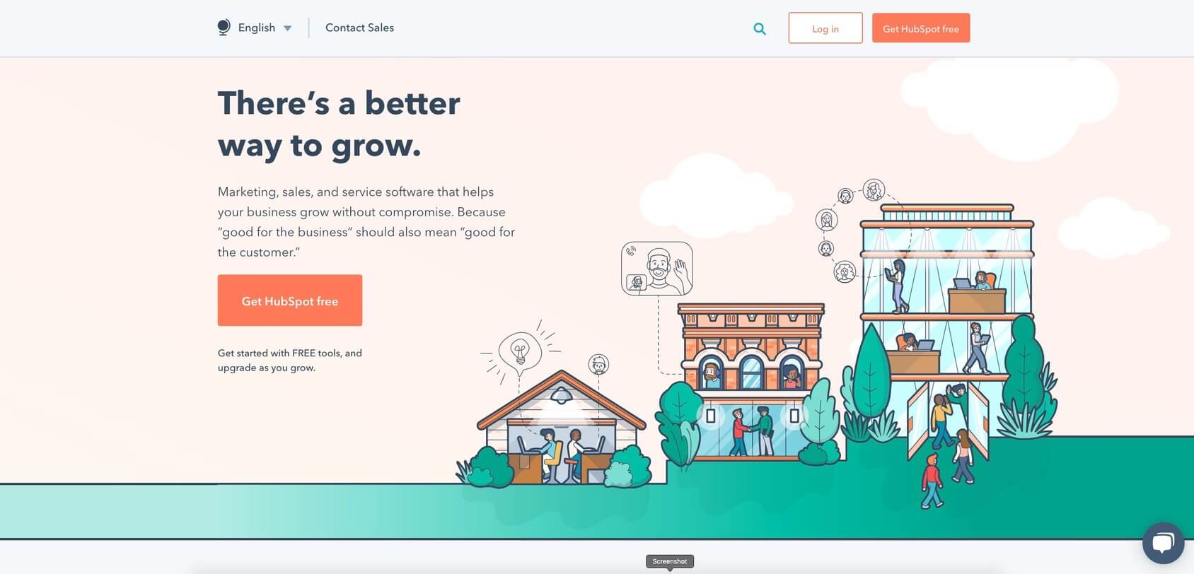 Hubspot homepage