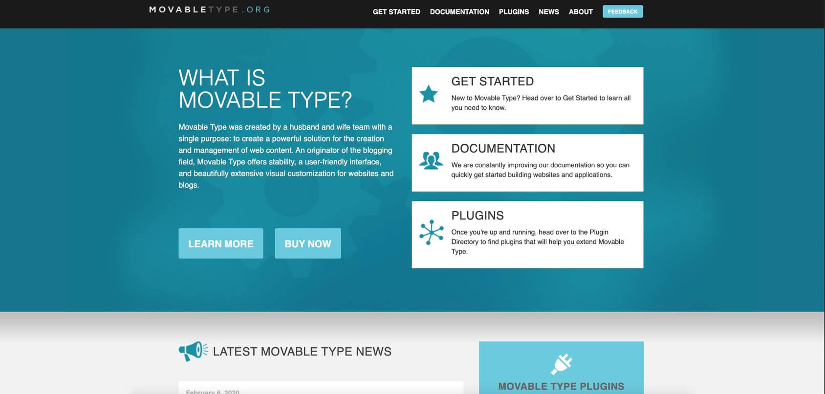 MovableType homepage