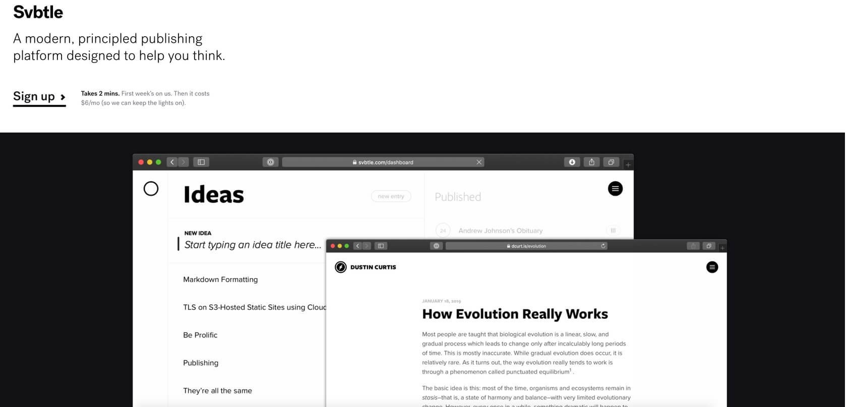 Svbtle homepage