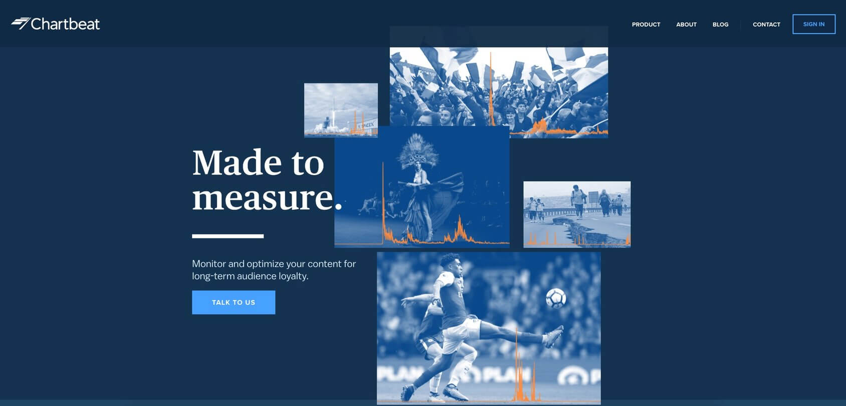 Chartbeat homepage