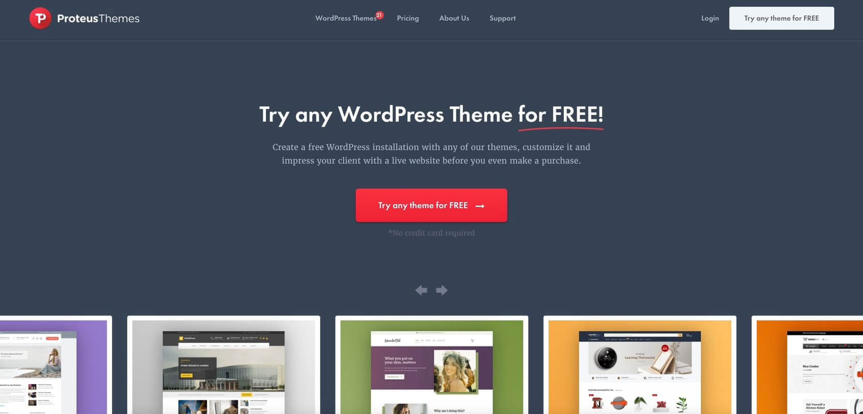 ProteusThemes homepage