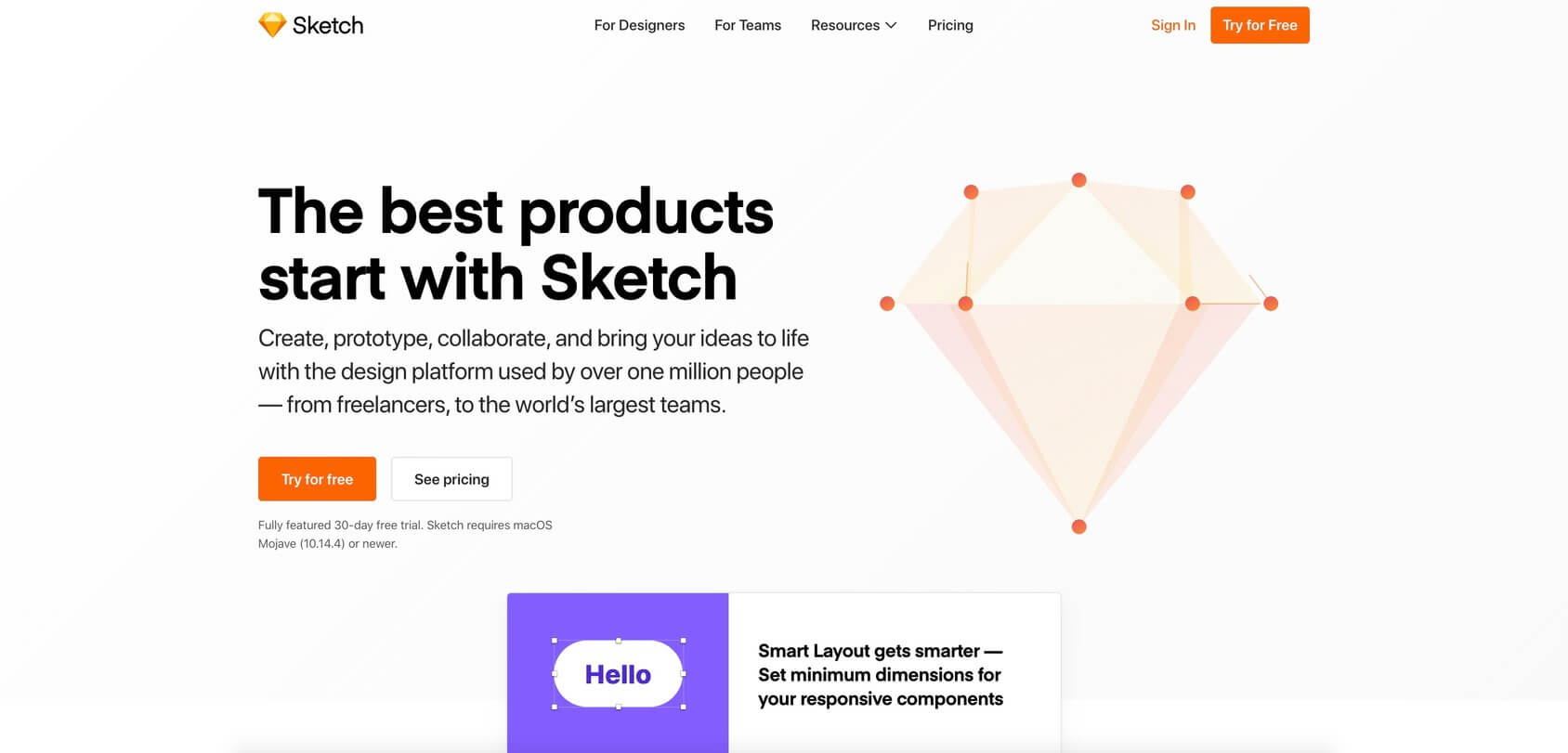 Sketch homepage