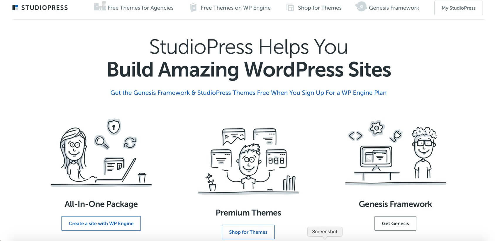 StudioPress homepage