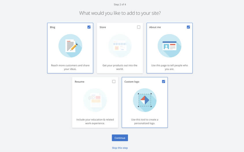 Bluehost एक वेबसाइट बनाएँ step2