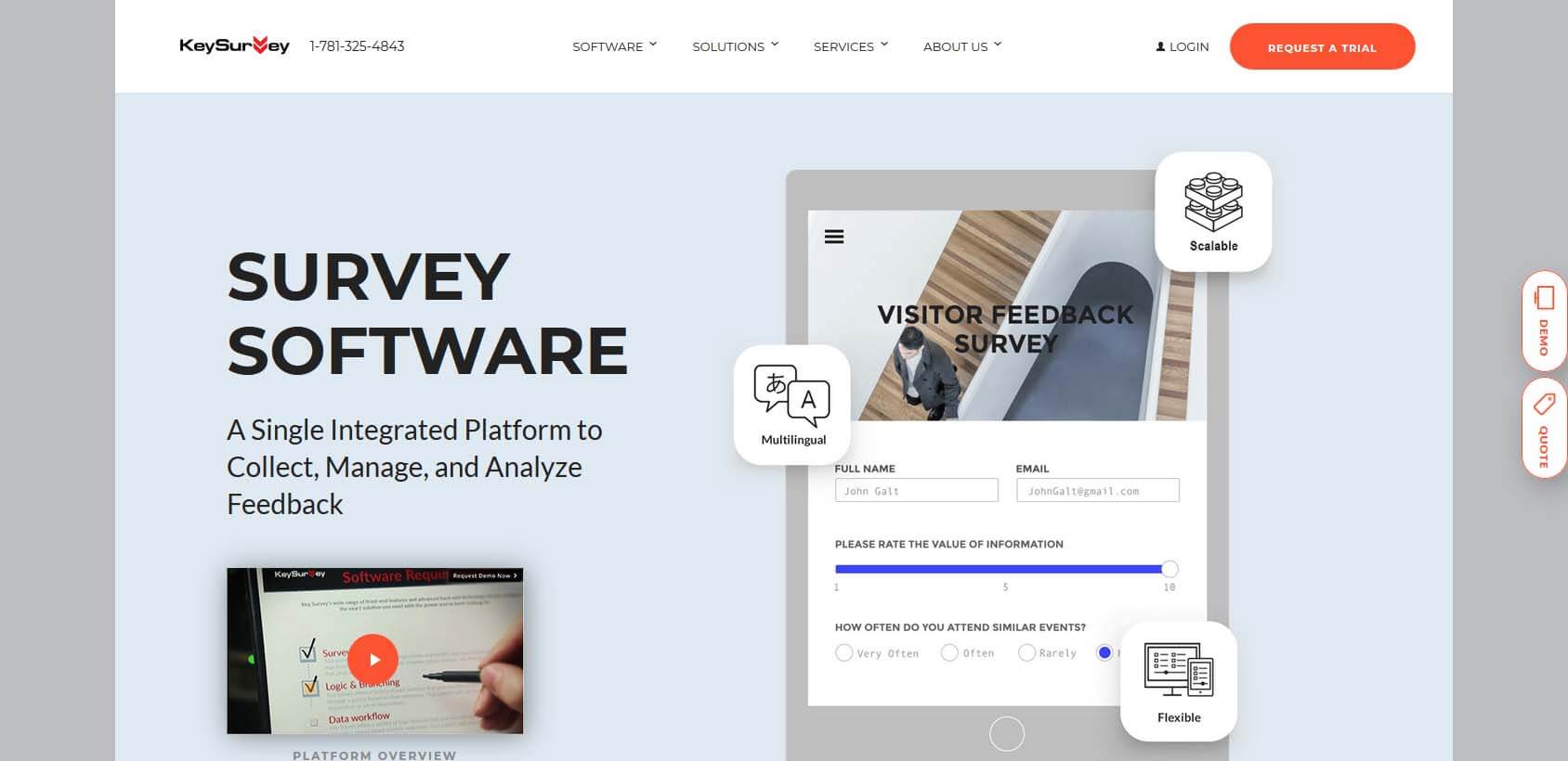 KeySurvey homepage
