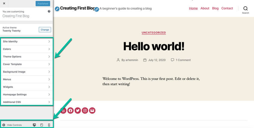 wordpress modifying your website