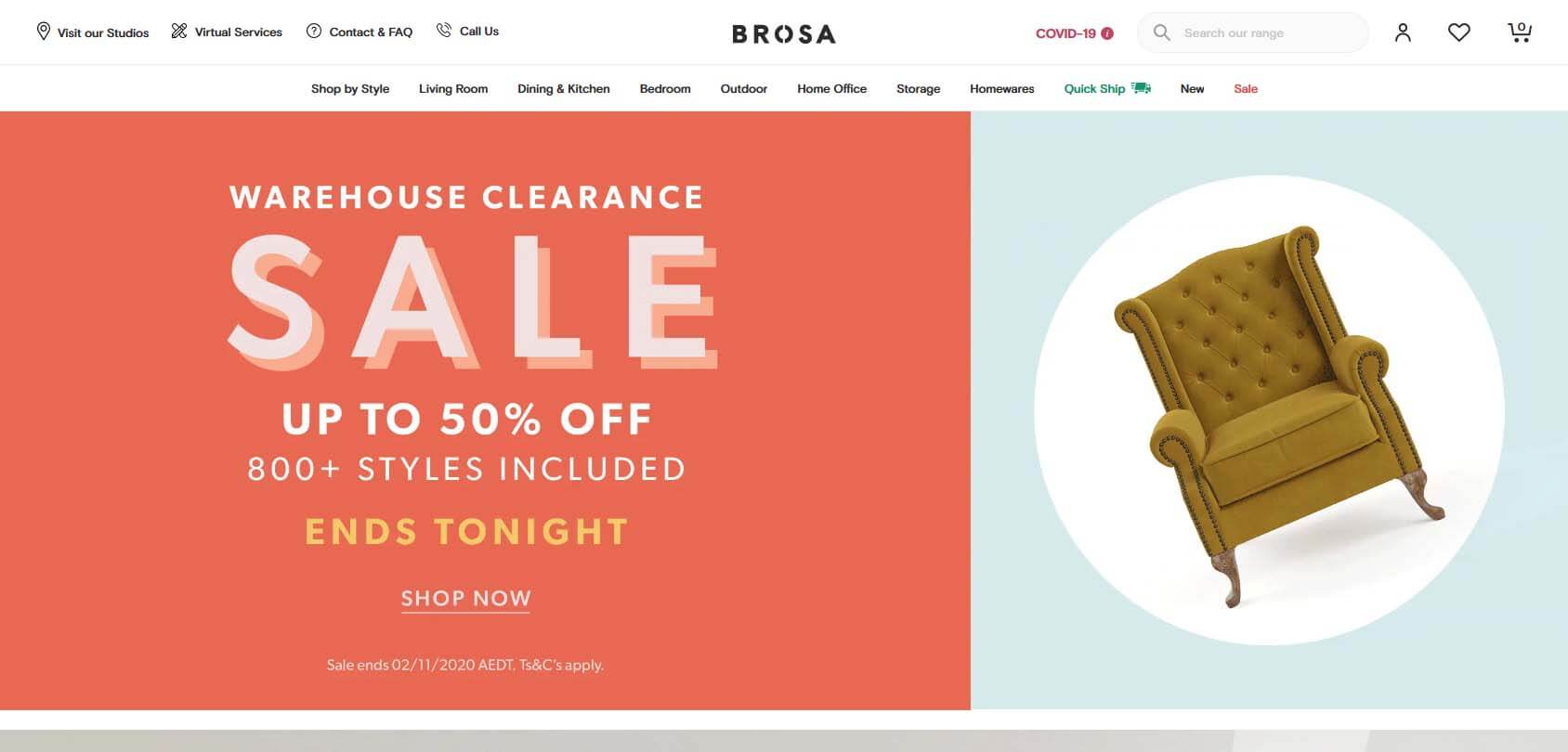 Brosa homepage