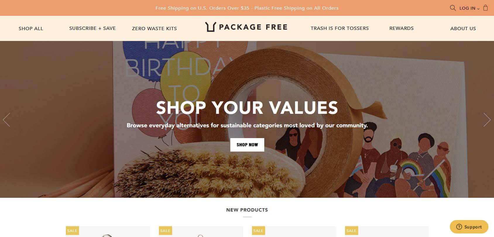 Package Free homepage