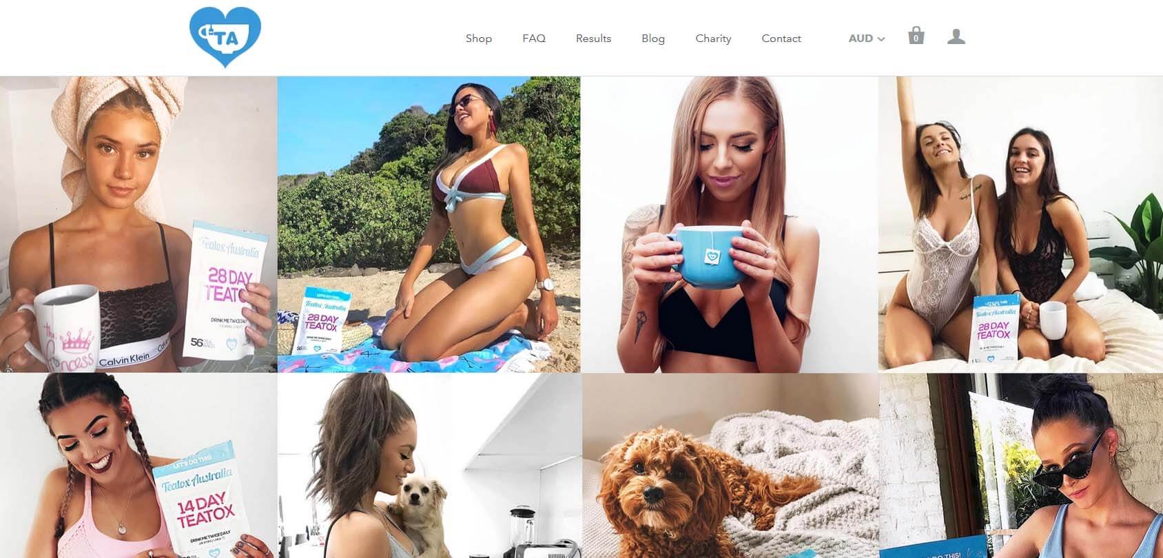 Teatox Australia homepage