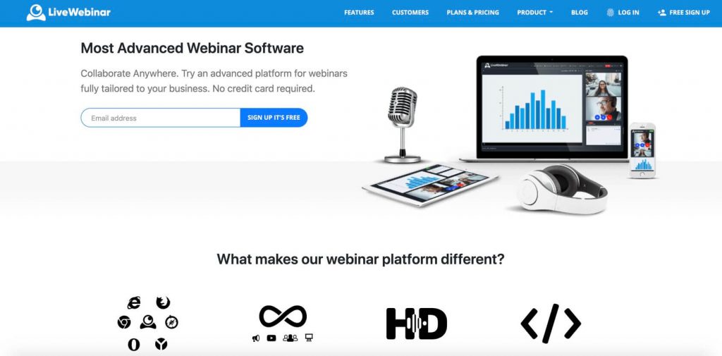 Live Webinar homepage