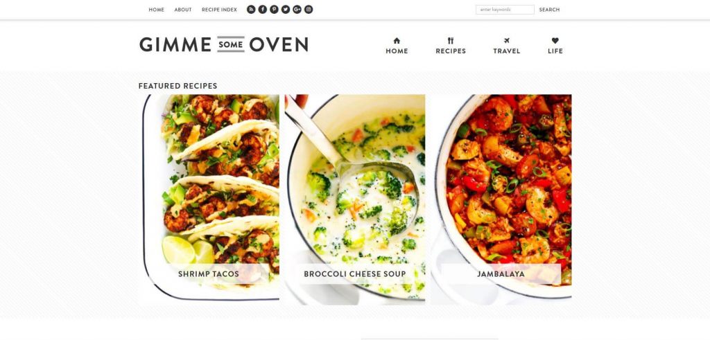 Gimme Some Oven Homepage