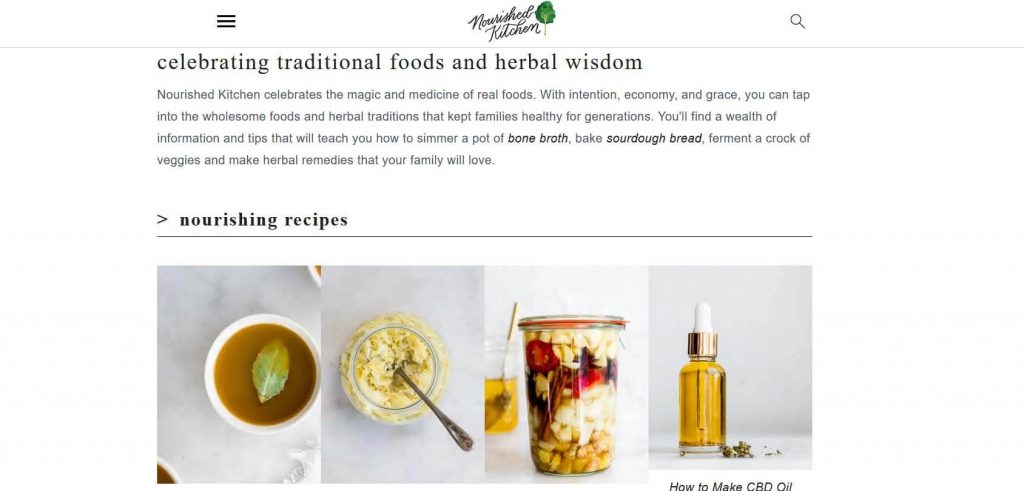 Nourished Kitchen Homepage