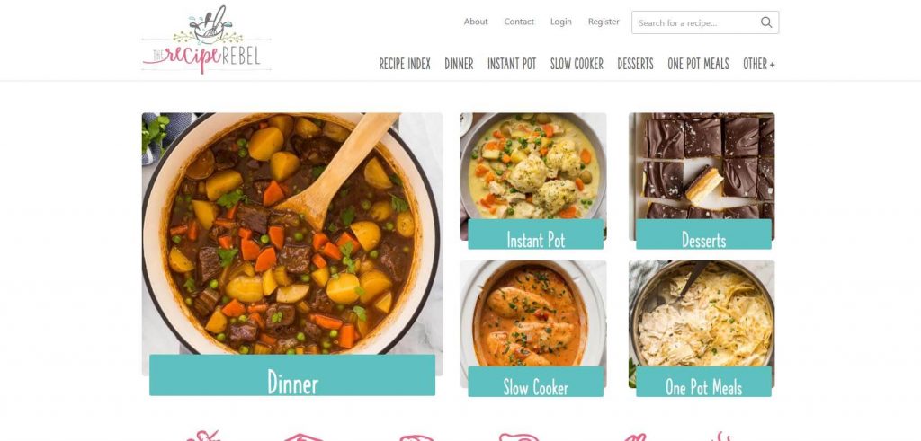 The Recipe Rebel Homepage