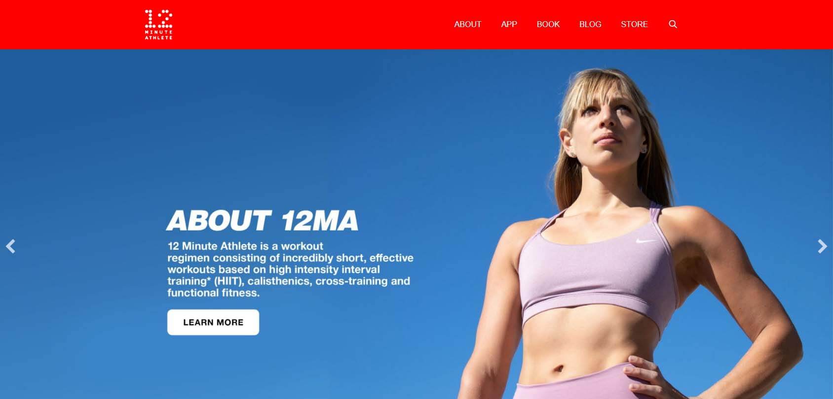 12 Minute Athlete Homepage