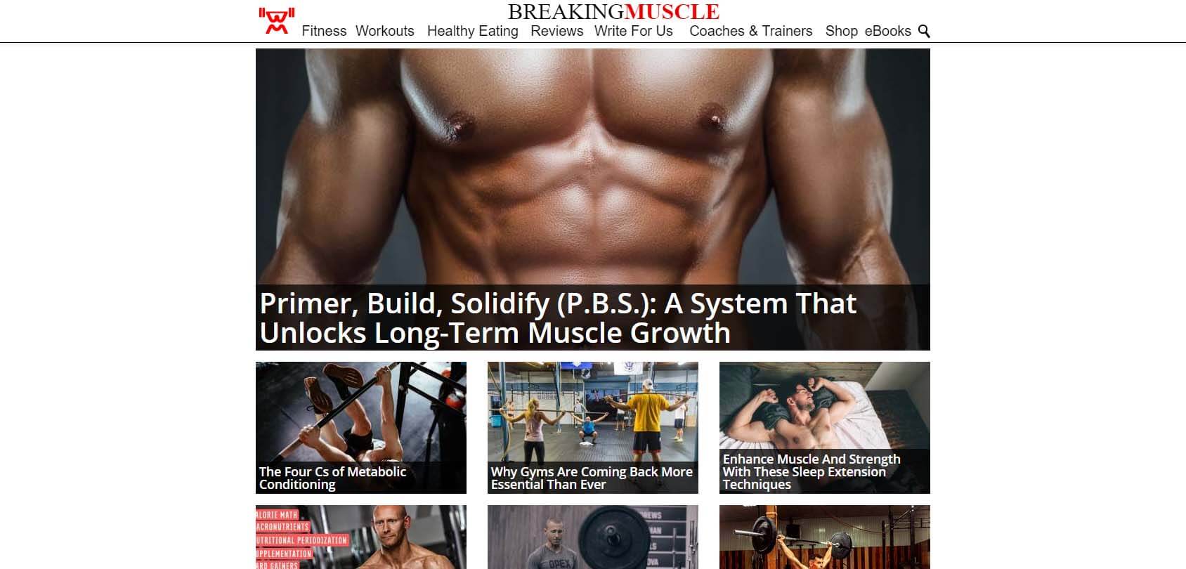 Breaking Muscle Homepage