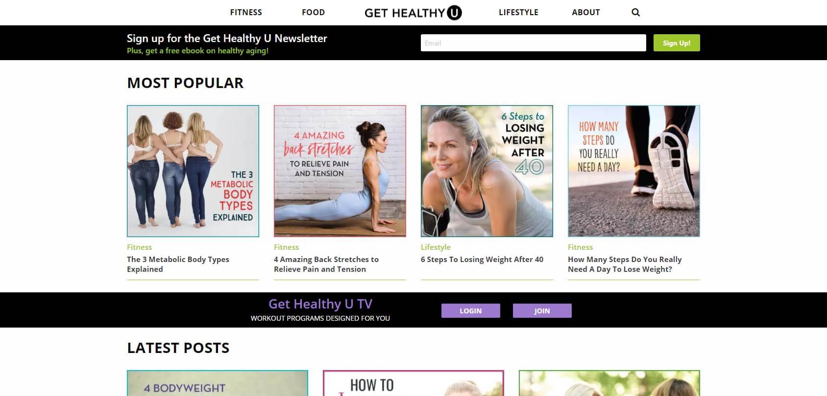 Get Healthy U Homepage