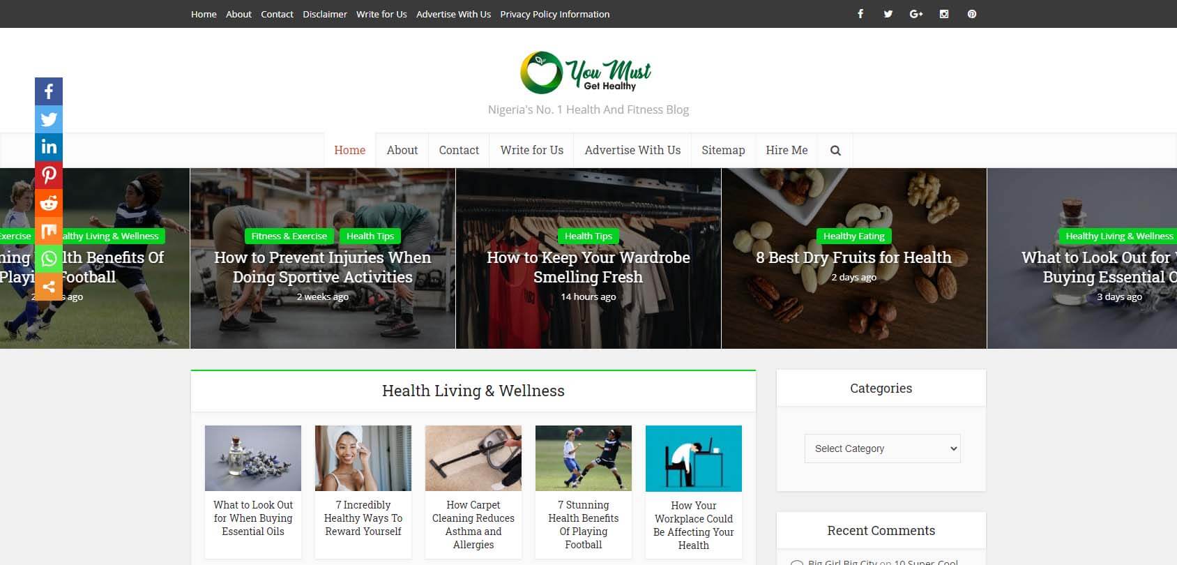 You Must Get Healthy Homepage