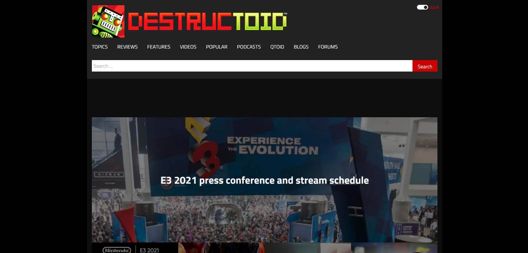 Destructoid Homepage