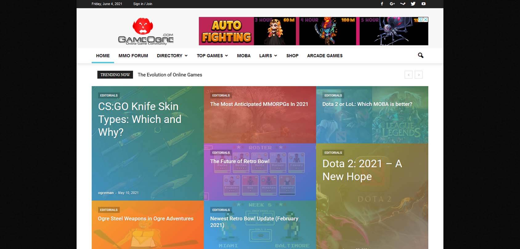 GameOgre Homepage