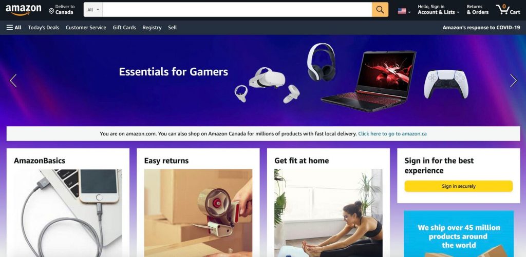 amazon homepage