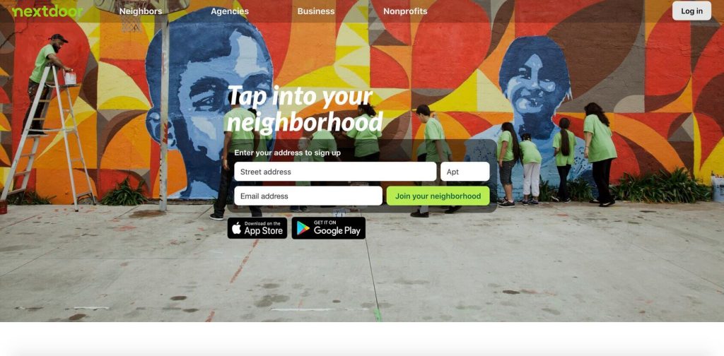 nextdoor homepage