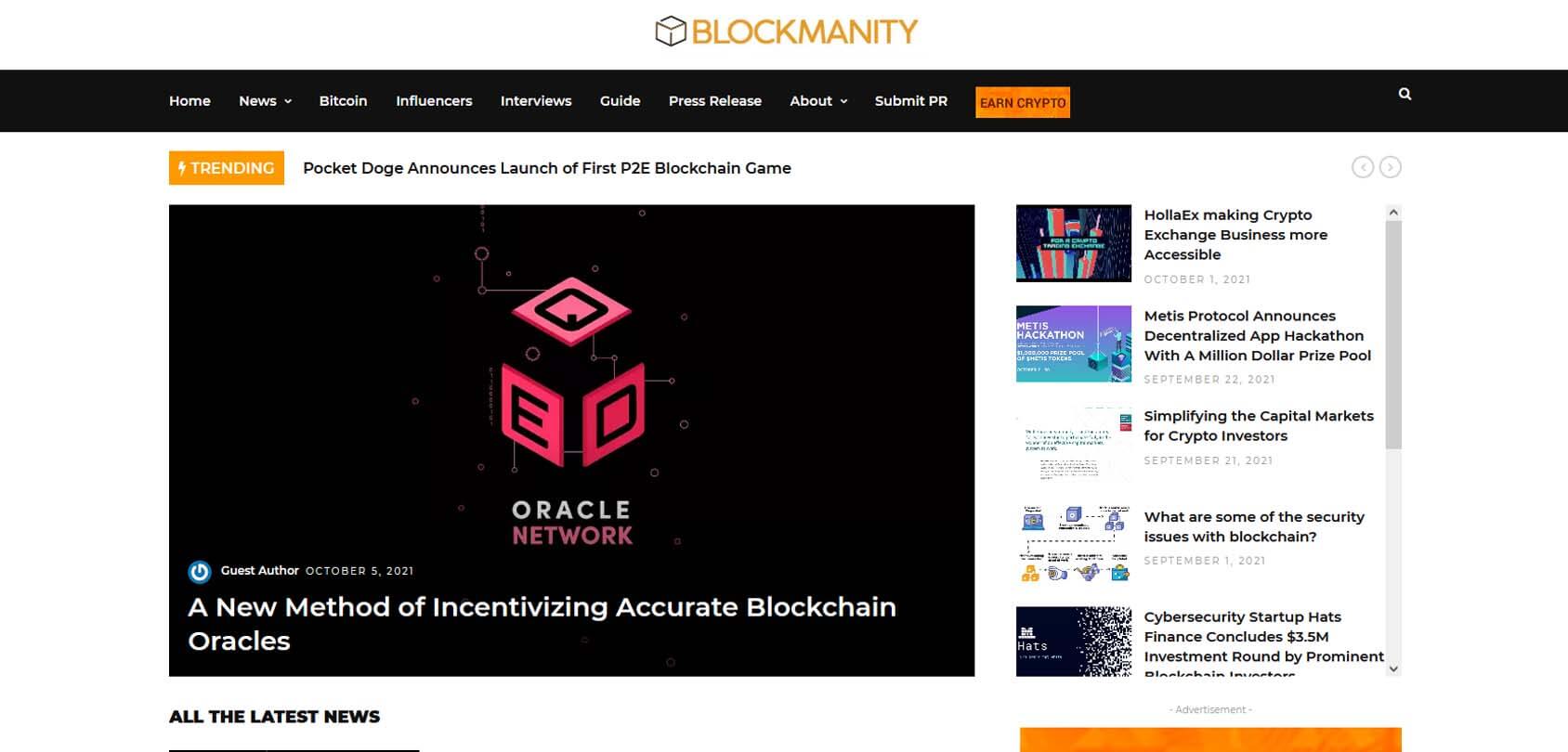 Blockmanity Homepage